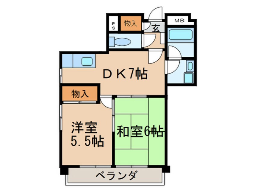 間取図 コーラル志賀