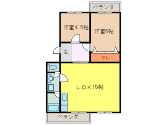 間取図 メゾン中の切