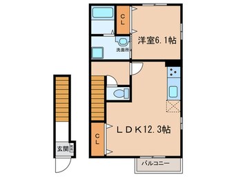 間取図 アンプルールリーブル江松