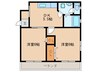 山田ビル 2DKの間取り