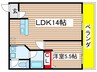 山田ビル 1LDKの間取り