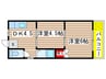 山崎ビル 2DKの間取り