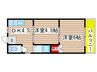 山崎ビル 2DKの間取り