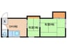 藤塚荘 2DKの間取り