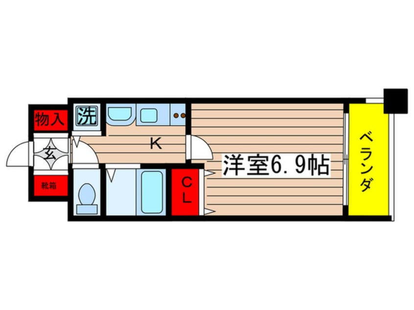 間取図 ﾌﾟﾚｻﾝｽ泉ｾﾝﾄﾏｰｸ(707)