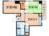 フリ－ベル清水 2DKの間取り