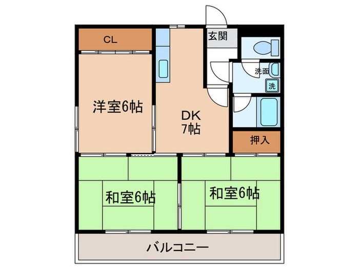 間取り図 グランドハイツ鬼頭