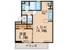 アテスエ東山 1LDKの間取り