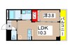 シャトレ相川 1LDKの間取り