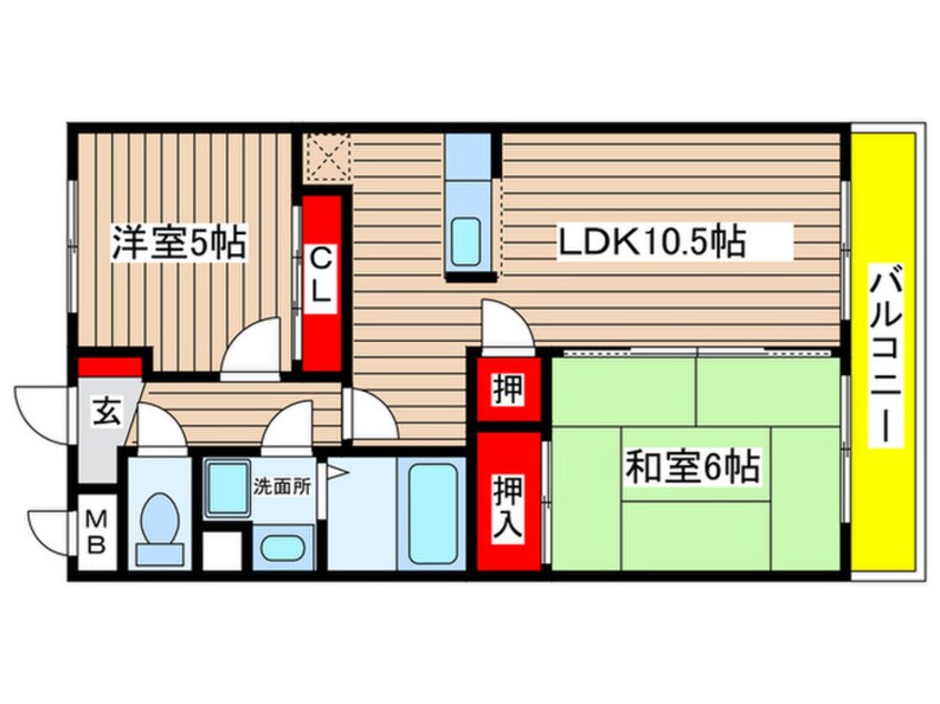 間取図 Ｍ－ＣＯＵＲＴ１１