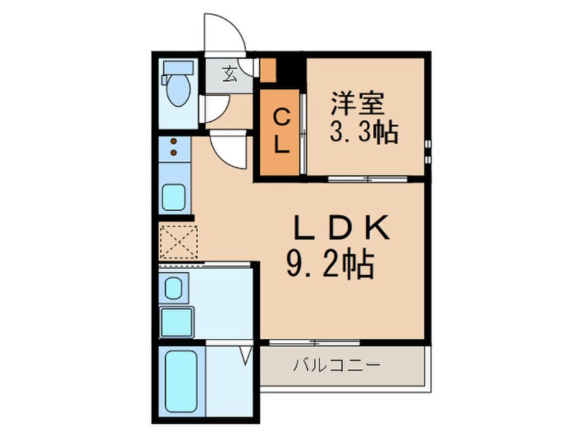 間取図 ＧＲＡＮＤＴＩＣ　栄生駅前