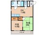 中郷ハイツ 2DKの間取り