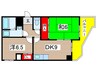 ディーベス２３ 2DKの間取り