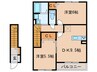 ベルドミール下松 2DKの間取り
