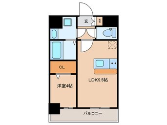 間取図 ﾌﾟﾚｻﾝｽ新栄ﾕﾘｼｽ(801)