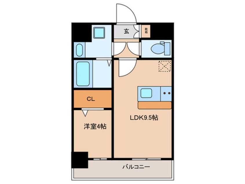 間取図 ﾌﾟﾚｻﾝｽ新栄ﾕﾘｼｽ(801)