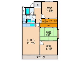 間取図 カトルセゾン相生　Ｂ棟