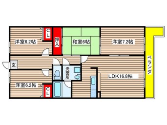 間取図 シティコーポしまだA棟(405)