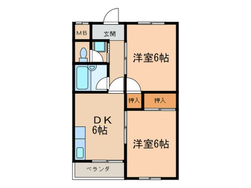 間取図 メゾングリ－ンイ－スト