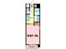 TOYOOKA APARTMENT 1Kの間取り