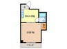 千早ハイリス 1DKの間取り