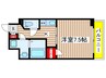 S-RESIDENCE尾頭橋 1Kの間取り