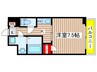 S-RESIDENCE尾頭橋 1Kの間取り