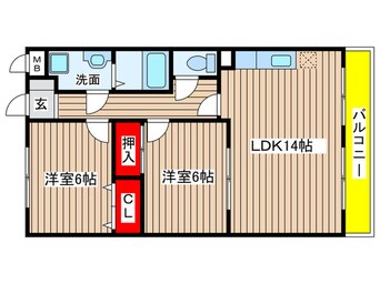 間取図 リヴェ－ル大高