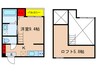 クローバー 1Rの間取り