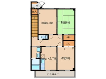 間取図 ﾊｲｽﾃｰｼﾞⅧ