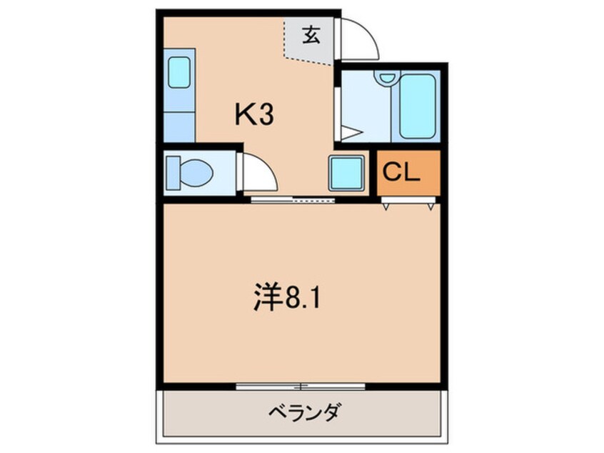 間取図 ｳﾞｨｰﾌﾞﾙ浮野