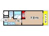 メゾンハクサン 1Kの間取り