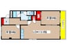 マンション杉 2LDKの間取り