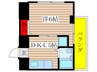 菱屋マンション 1DKの間取り