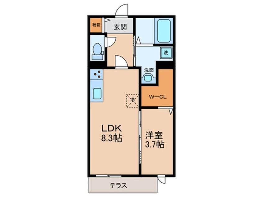 間取図 コム　ジュ　スイ