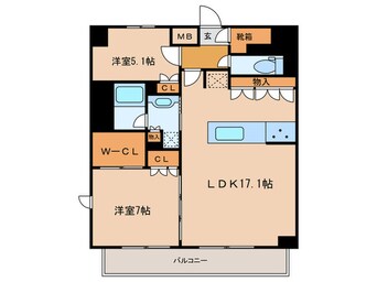 間取図 パークアクシス名駅南グランデ