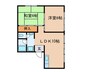 ミノルビル 2LDKの間取り