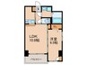 アーバン伏見 1LDKの間取り