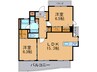 パラシオン西新 2LDKの間取り