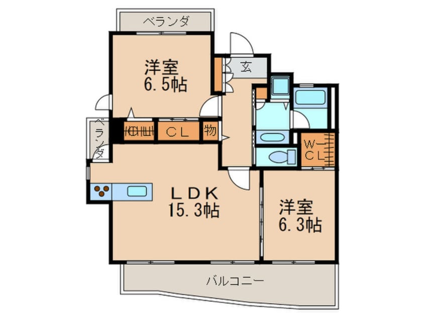 間取図 パラシオン西新