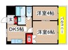 コーポ川原 2DKの間取り