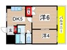 コーポ川原 2DKの間取り