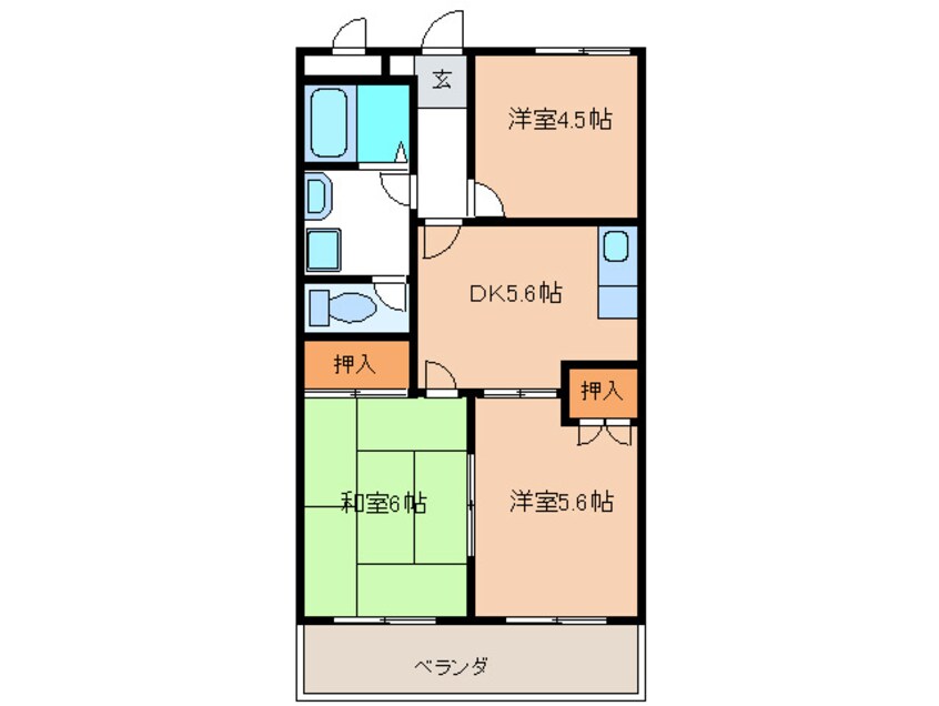 間取図 エクシ－ﾄﾞ　Ｂ