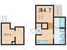 コンフォート津金 1Rの間取り