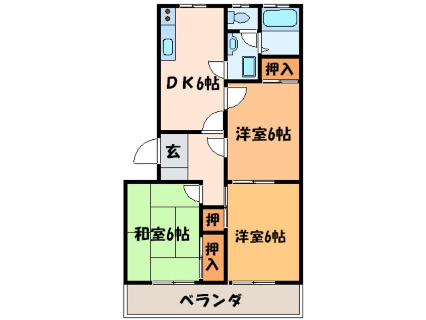 間取図 マンション鈴木２