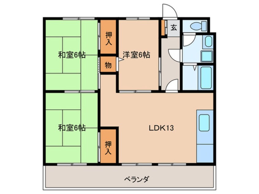 間取図 サンストリート松降
