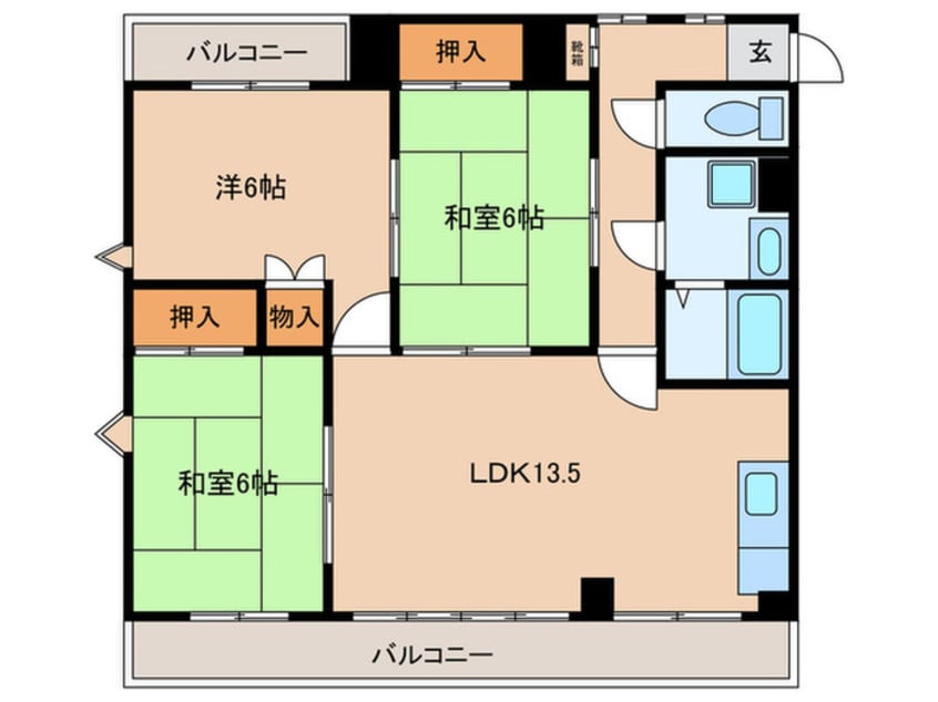 間取図 サンストリート松降