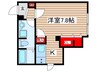 quador桜山 1Kの間取り