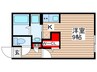 quador桜山 1Kの間取り