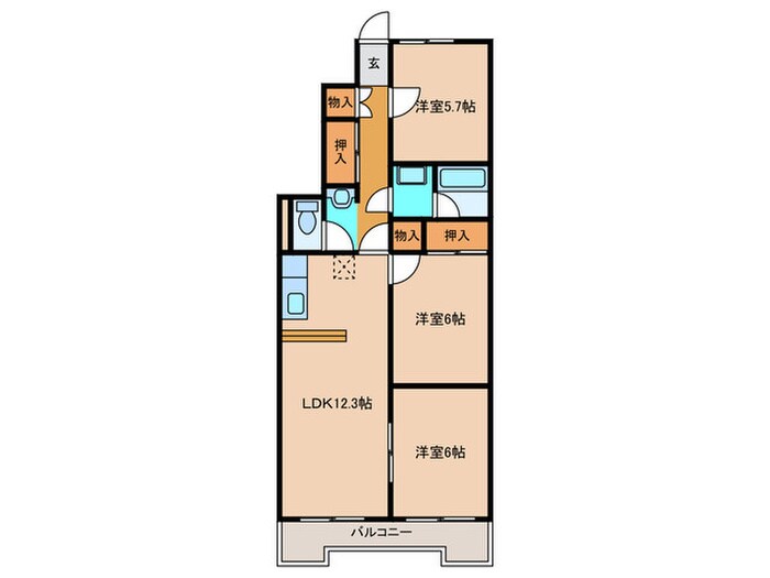 間取り図 フレスカ稲垣